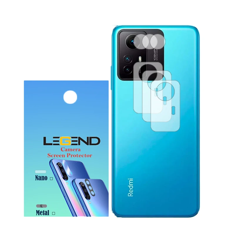 محافظ لنز دوربین لجند مدل نانو گلس مناسب برای گوشی موبایل شیائومی Note 12S بسته 3 عددی