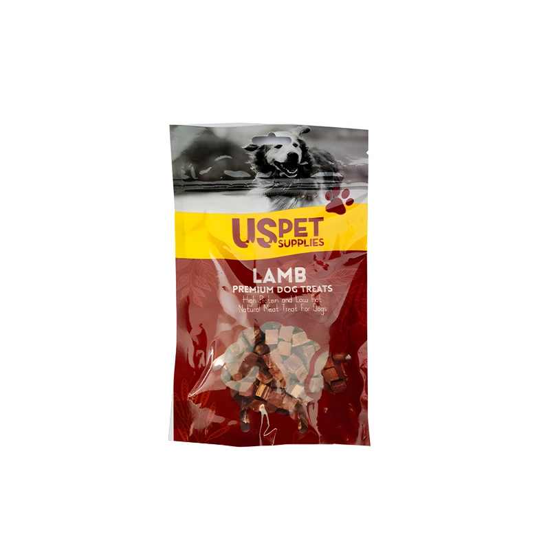 تشویقی سگ یو اس پت مدل حبه‌ای طعم گوشت بره وزن 100 گرم