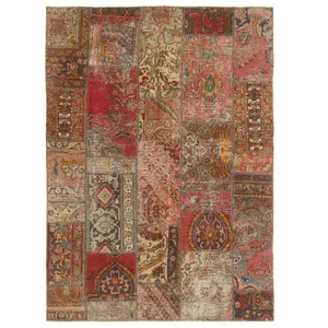 کلاژ فرش دستبافت سه متری مدل تکه دوزی کد 551422r