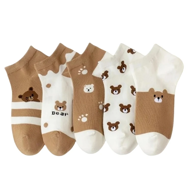 جوراب زنانه مدل BGKBEERLYCOOKIE بسته 5 عددی