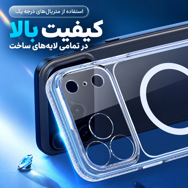 جنس شفاف و لبه محافظ کاور Clin