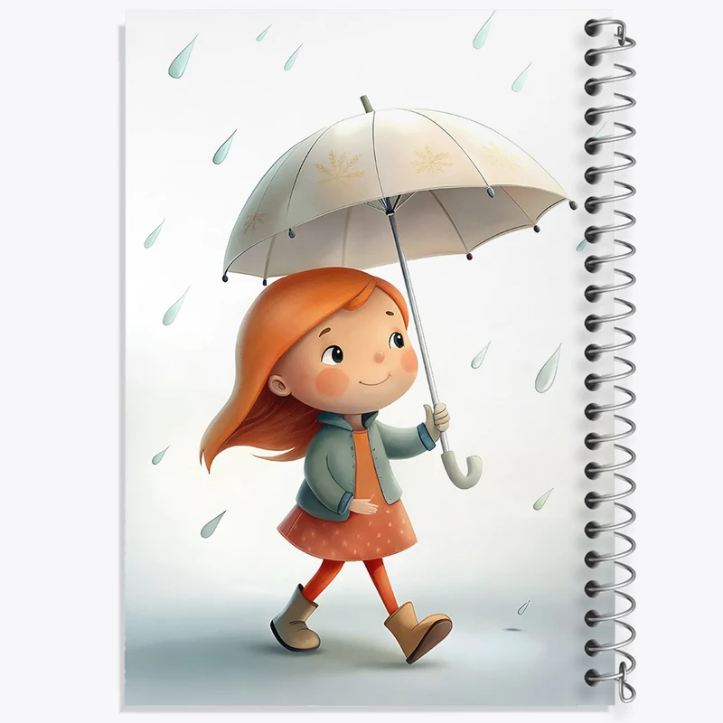 دفتر شطرنجی 50 برگ خندالو طرح دخترانه بامزه کد N5912