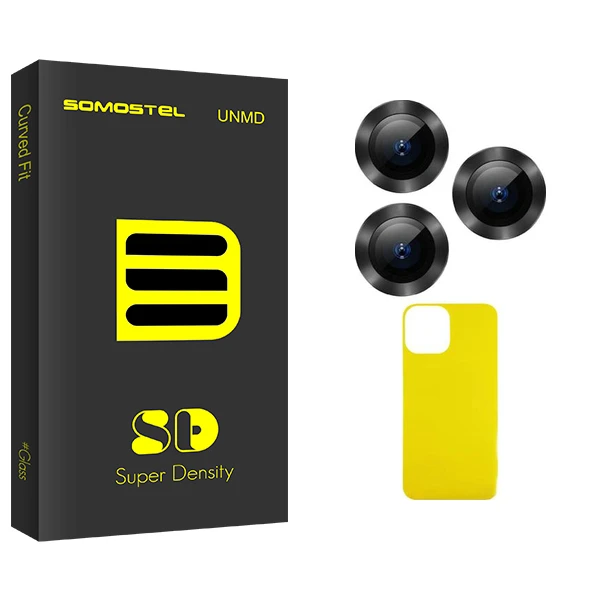 محافظ پشت گوشی سوماستل مدل SD Glass FLL فلزی مناسب برای گوشی موبایل اپل iPhone 12 pro  به همراه محافظ لنز گوشی