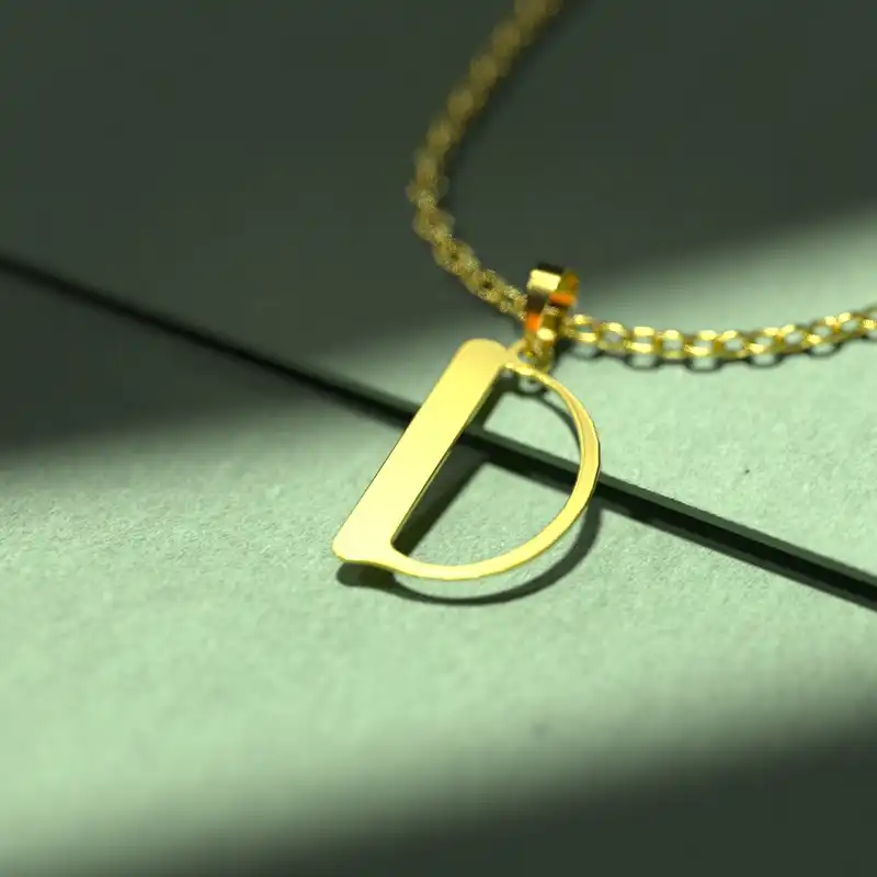 گردنبند طلا 18 عیار زنانه مدوپد مدل حرف D کد H3-1-1184