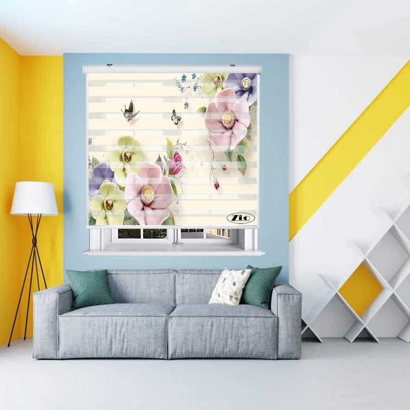 پرده زبرا زیو کد 3D1526 سایز 150X150 سانتی متر