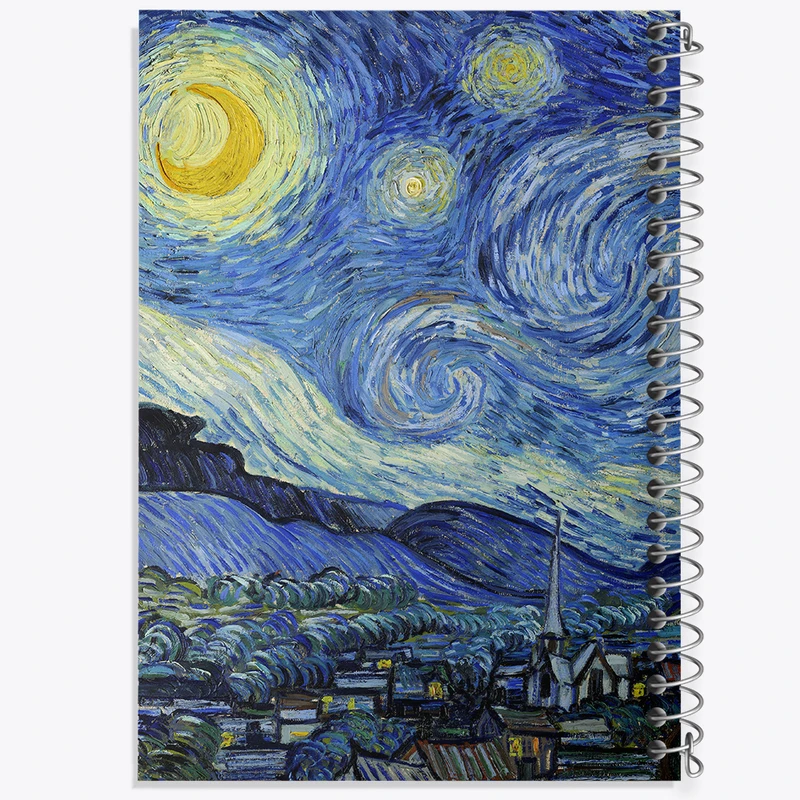 دفتر لیست خرید 50 برگ خندالو طرح شب پر ستاره ونسان ونگوگ کد N1710