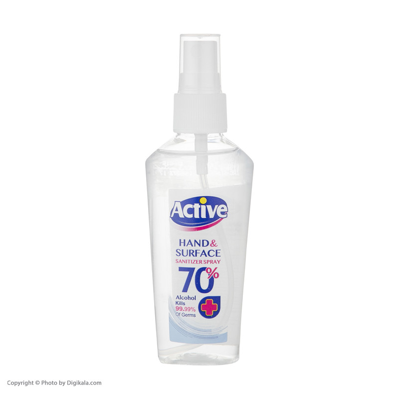 اسپری ضد عفونی کننده دست و سطوح اکتیو مدل 001 حجم 75 میلی لیتر