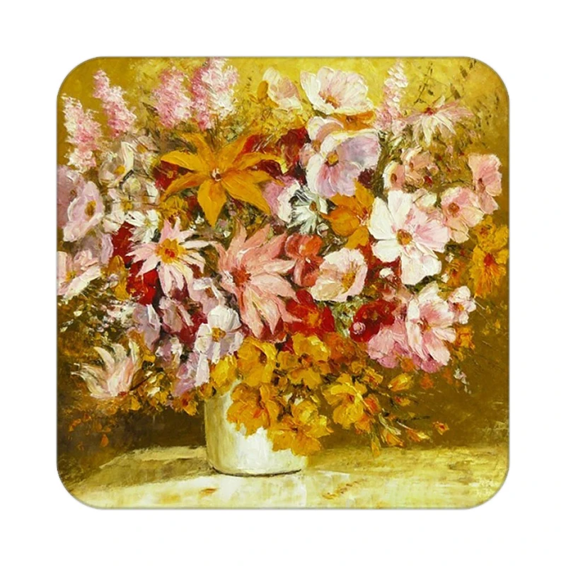 زیر لیوانی کاکتی طرح نقاشی رنگ روغن مدل mg10373