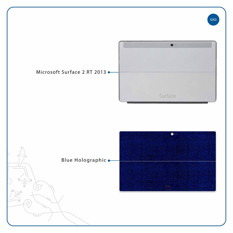 برچسب پوششی ماهوت مدل Blue-Holographic مناسب برای تبلت مایکروسافت Surface 2 RT 2013