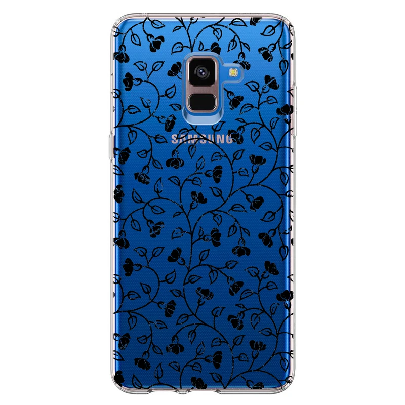 کاور مگافون طرح گل مدل C42-B مناسب برای گوشی موبایل سامسونگ Galaxy A8 Plus 