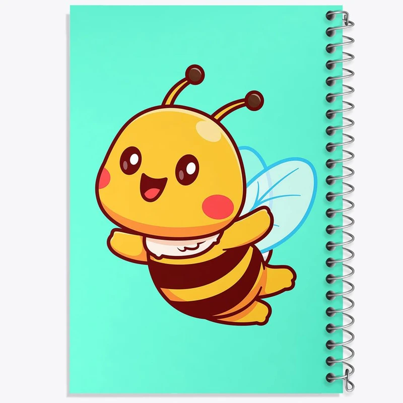 دفتر ژورنال نویسی 50 برگ خندالو مدل نقطه ای طرح حیوانات بامزه زنبور کد 29687