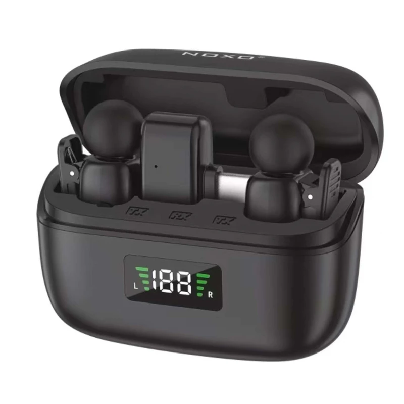 میکروفن بی‌سیم دوگانه نوکسو مدل MC-N1 با درگاه اتصال USB-C