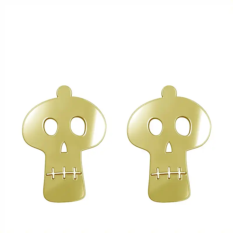 گوشواره طلا 18 عیار زنانه مدوپد مدل جمجمه کد GA1-15730