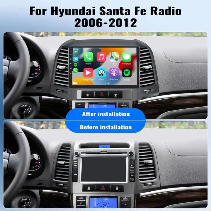 پخش کننده تصویری خودرو مدل Burmester مناسب برای سانتافه