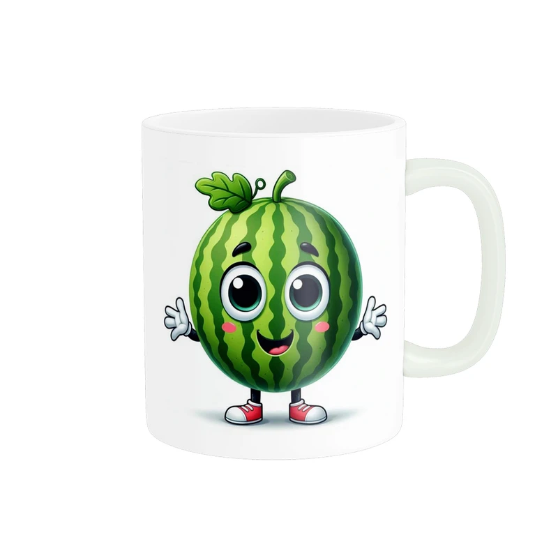 ماگ پادآفرین مدل یلدایی شب یلدا شب چله طرح انار و هندوانه کد p2652