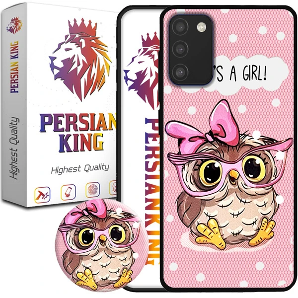 کاور پرشین کینگ مدل its girl 21 مناسب برای گوشی موبایل سامسونگ Galaxy S20 FE به همراه پایه نگهدارنده