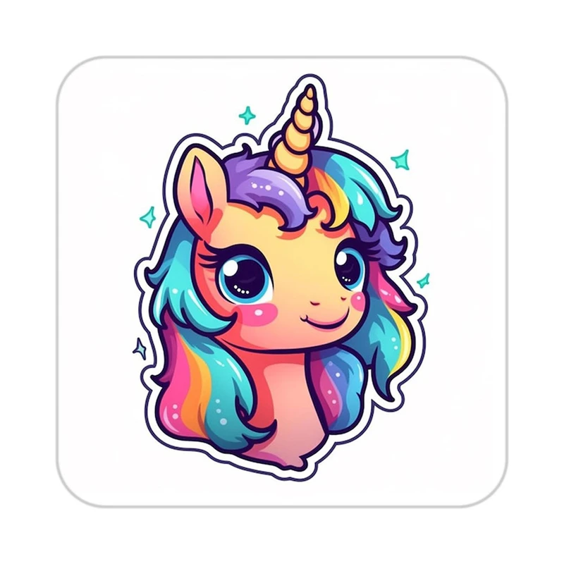 زیر لیوانی کاکتی طرح اسب تک شاخ و یونیکورن مدل mp29924