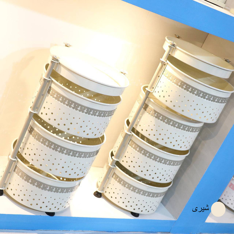 سبد سیب زمینی و پیاز مدل کم جا 2 طبقه