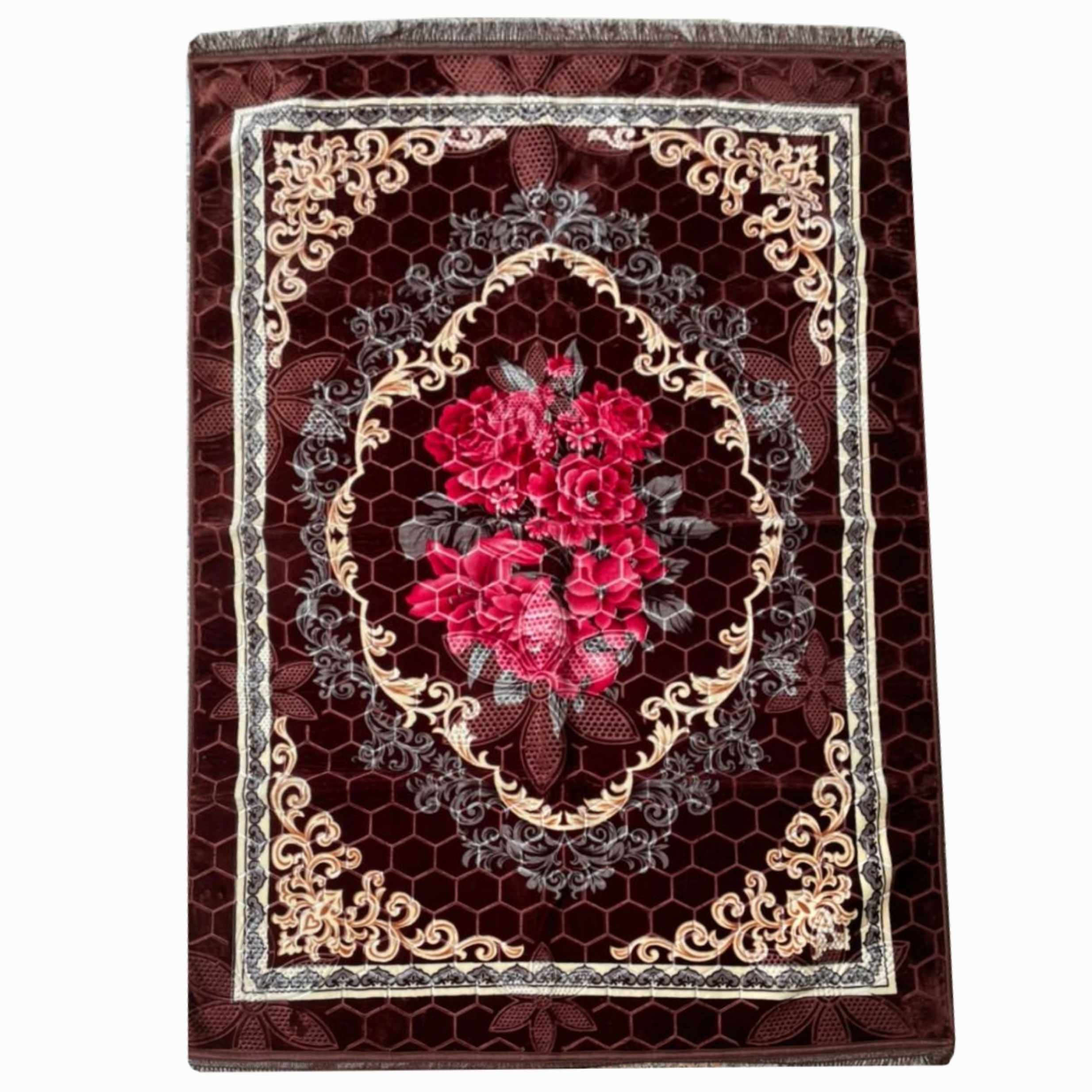 فرش ماشینی کارپت کد A زمینه قهوه ای 