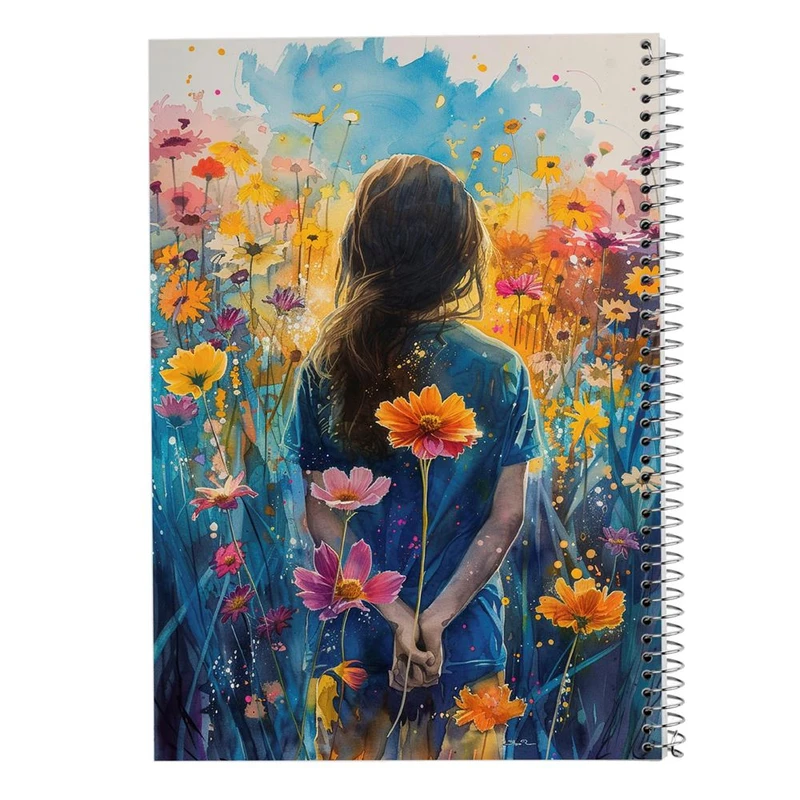 دفتر شطرنجی 50 برگ مدوپد طرح دخترانه کد DF15876