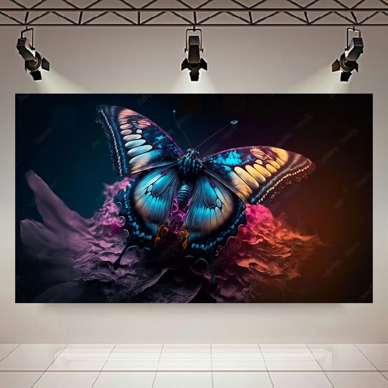 تابلو بوم طرح بلک لایت پروانه کد AR31263