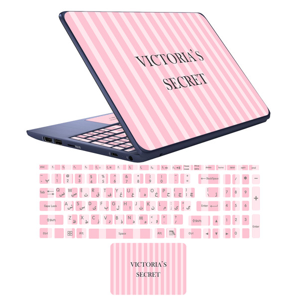     استیکر لپ تاپ مدل victoria secret مناسب برای لپ تاپ 17 اینچ به همراه برچسب حروف فارسی کیبورد