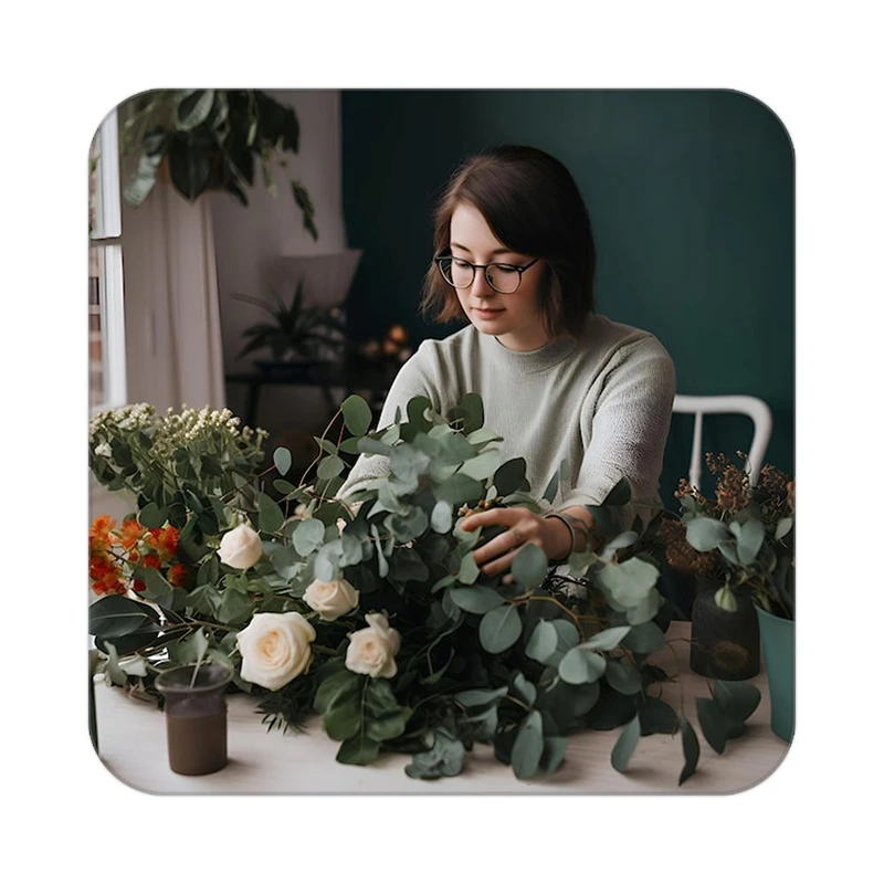 زیر لیوانی کاکتی طرح گل مدل mp16296