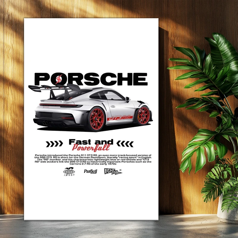 تابلو شاسی بکلیت طرح ماشین و خودرو پورشه PORSCHE 911 GT3 RS مدل T-po1569