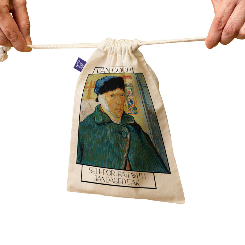 نظم دهنده ترمه طراحان ایده مدل کیسه بنددار خودنگار با گوش بانداژ شده از ونگوگ کد art0052 - L نظم دهنده ترمه طراحان ایده مدل کیسه بنددار خودنگار با گوش بانداژ شده از ونگوگ کد art0052 - L