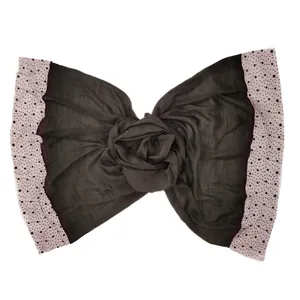 شال زنانه مدل وال اسلپ حاشیه تور ستاره مخملی