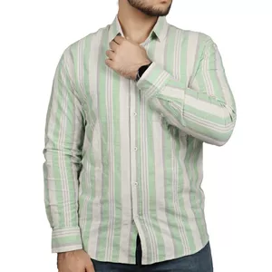 پیراهن آستین بلند مردانه مدل نخ پنبه کد 365592