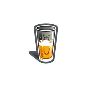 استیکر تزئینی موبایل و تبلت لولو مدل نیمه پر و خالی لیوان کد 314