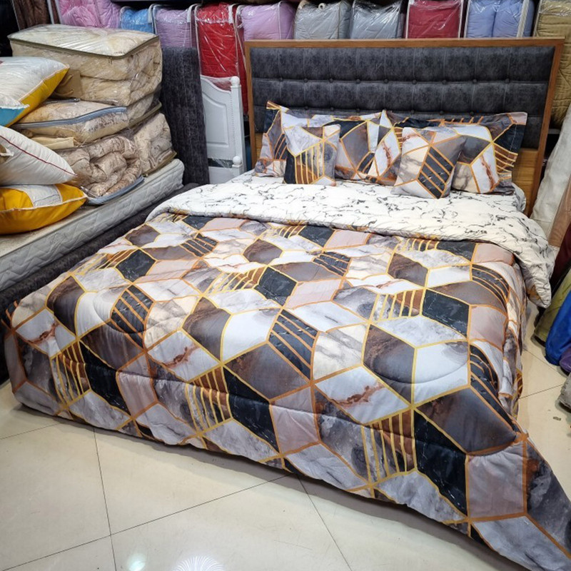 سرویس روتختی مدل نخ کتان 2 نفره 6 تکه