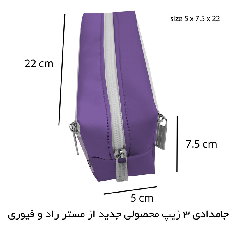 جامدادی مستر راد مدل سه زیپ طرح تولد کرومی کد 2768 fiory