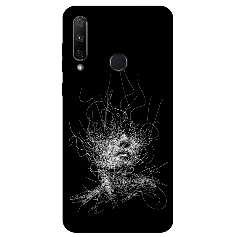 کاور مگافون طرح اسکچ صورت مدل 7423 مناسب برای گوشی موبایل هوآوی Y6P 2020