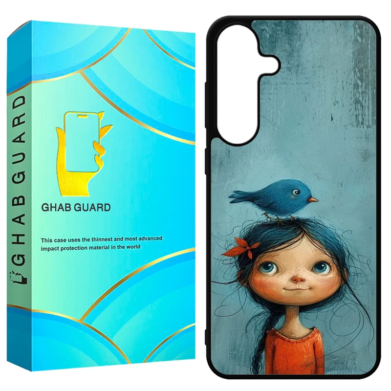 کاور قاب گارد طرح دختر و پرنده مدل GCHPS24 مناسب برای گوشی موبایل سامسونگ Galaxy S24