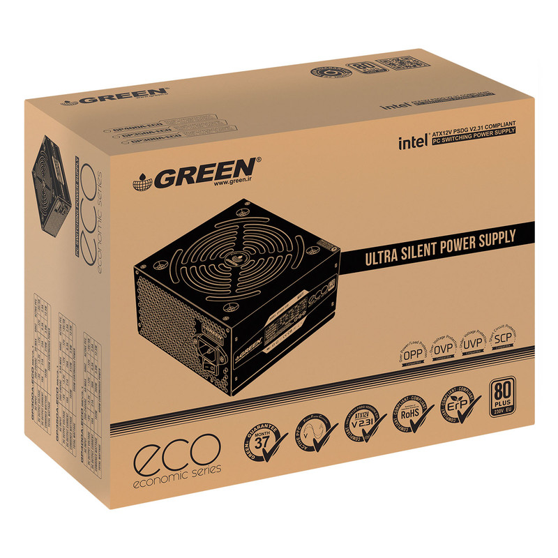 منبع تغذیه کامپیوتر گرین مدل GP300A-ECO 3 در وبزینر منبع تغذیه کامپیوتر گرین مدل GP300A-ECO