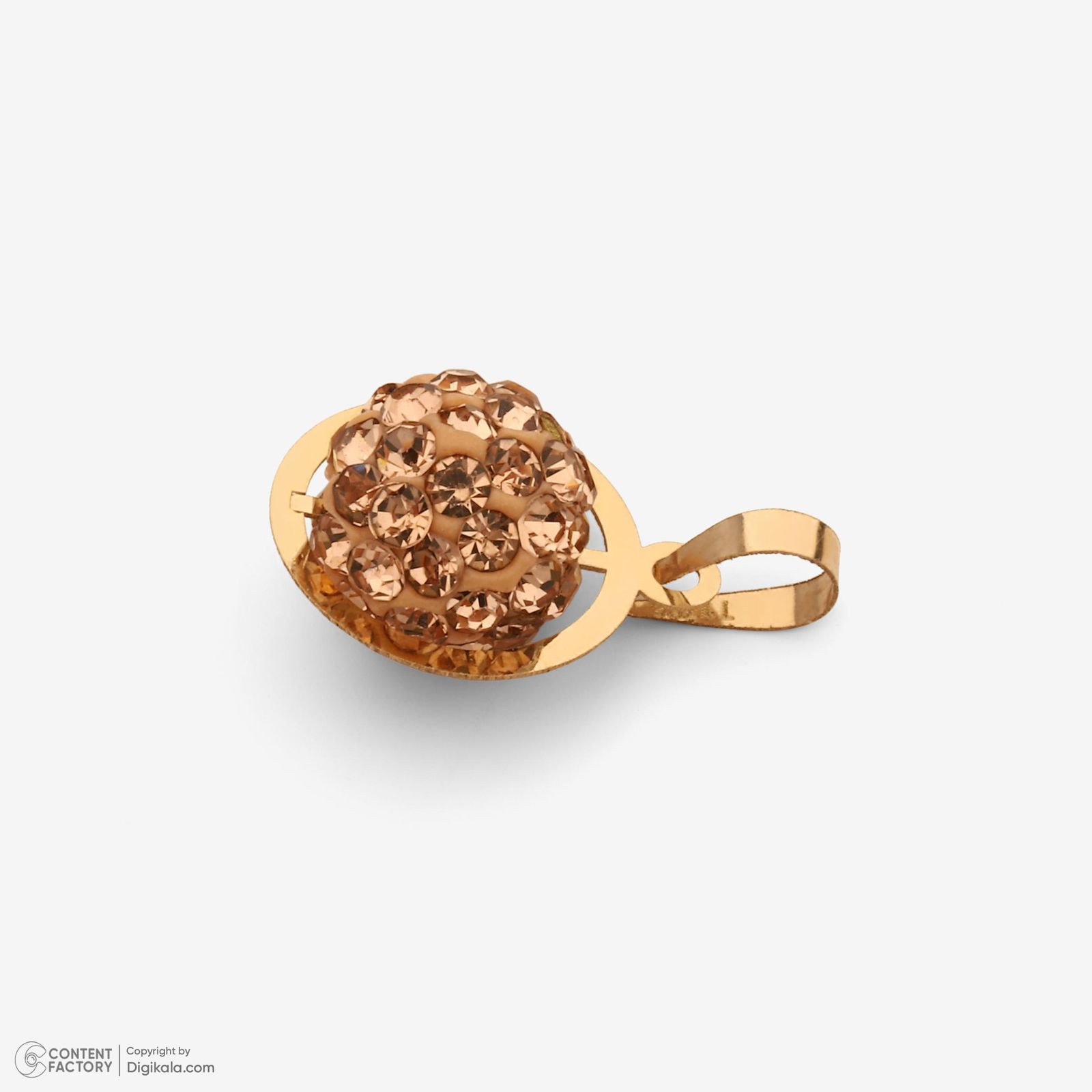 آویز گردنبند طلا 18 عیار زنانه حافا گلد طرح گوی کد a013 -  - 6