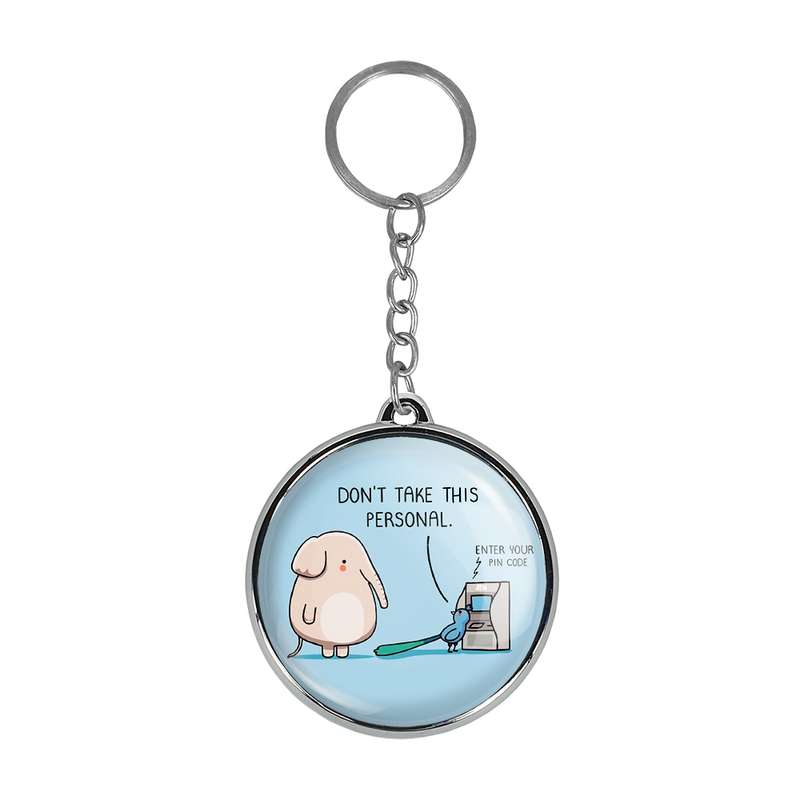 جاکلیدی خندالو طرح حیوانات بامزه فیل و طاووس مدل دوطرفه کد A19