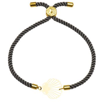 دستبند طلا 18 عیار زنانه کرابو طرح صدف مدل kr10013