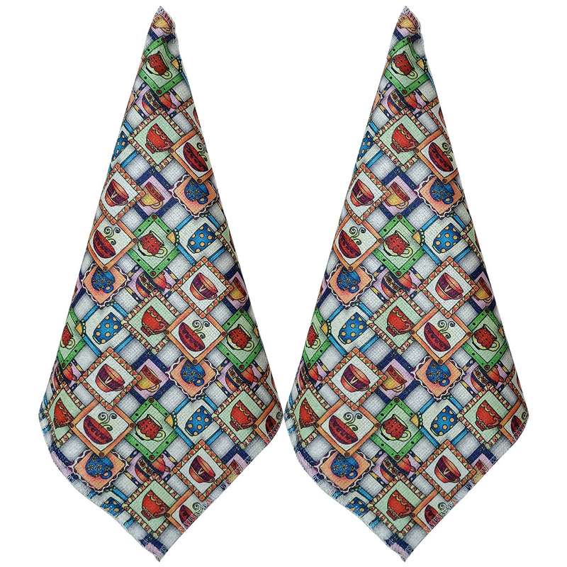 دستمال نظافت آشپزخانه بی تی مدل میکروفایبر طرح فنجان کد 30x30W231 بسته 2 عددی دستمال نظافت آشپزخانه بی تی مدل میکروفایبر طرح فنجان کد 30x30W231 بسته 2 عددی