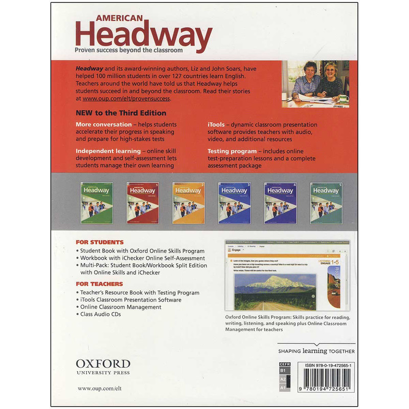 کتاب American Headway 1 3rd edition اثر liz and John soars انتشارات آکسفورد کتاب American Headway 1 3rd edition اثر liz and John soars انتشارات آکسفورد