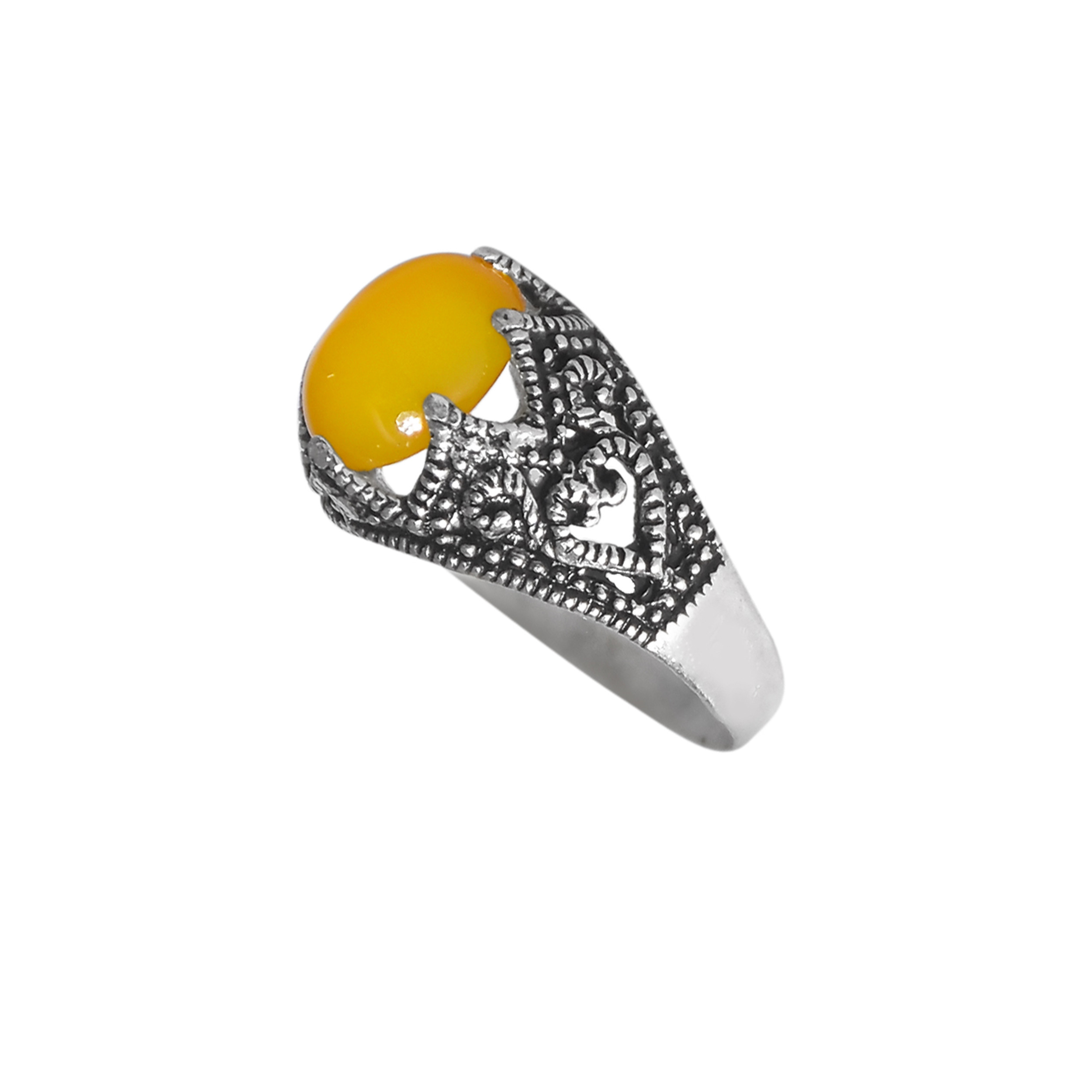 انگشتر نقره پسرانه نقره جات لطفی مدل عقیق کد ANMS029E03