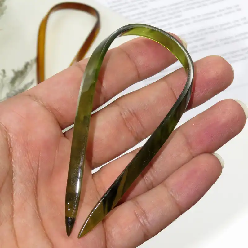 گیره مو زنانه مدل کانزاشی دو شاخ کد G_Lnd_3192