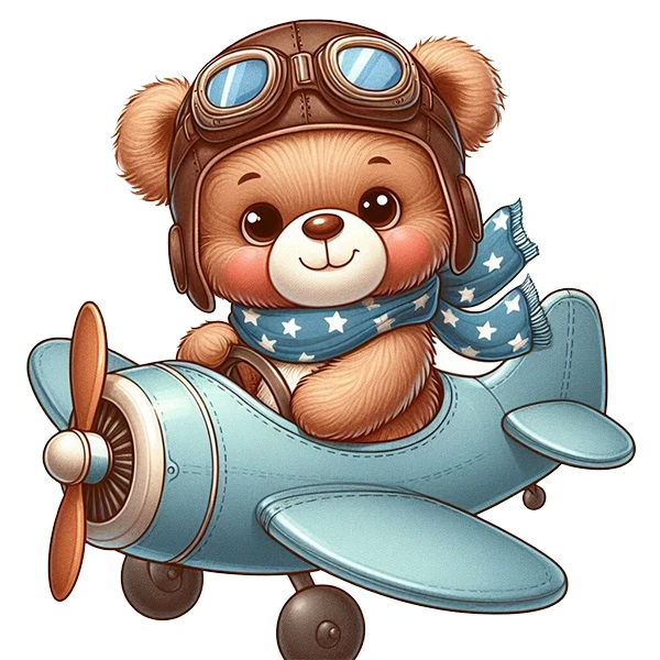 استیکر پارچه و لباس پاد آفرین طرح خرسی کد 3279