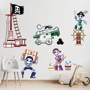 استیکر چوبی کودک جیک جیک مدل گنج دزدان دریایی مجموعه 5 عددی