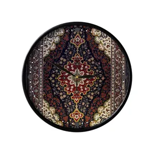 ساعت دیواری مدوپد طرح فرش قم لچک و ترنج مدل C-Ghom003