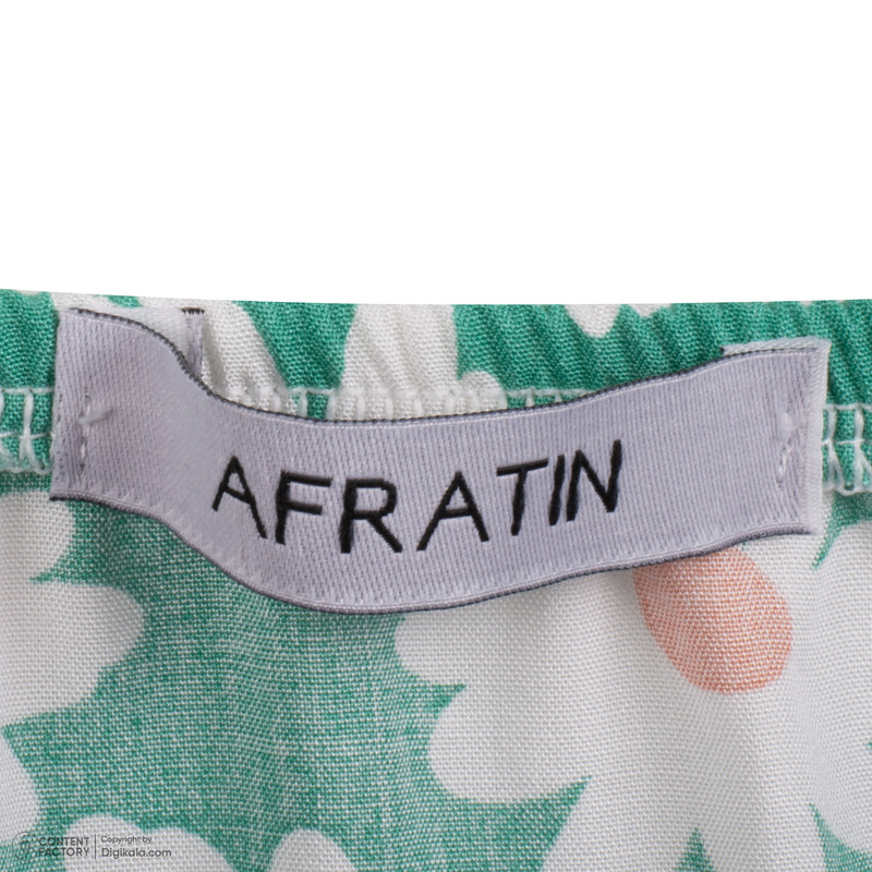 پیراهن زنانه افراتین مدل گل بابونه کد 9594 رنگ سبز