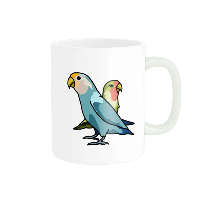 ماگ پاد آفرین مدل فانتزی طرح پرنده طوطی خوش رنگ کد p11195