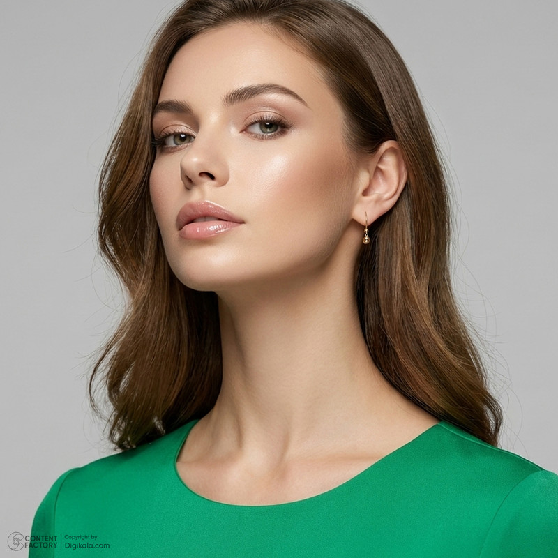 گوشواره عصایی طلا 18 عیار زنانه گلدم مدل E253010